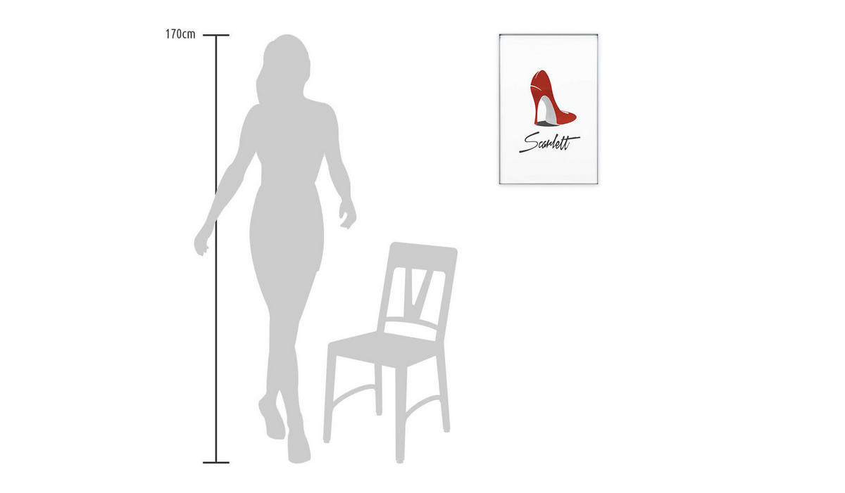 WANDBILD Rot 40/60 cm - Rot/Schwarz, Glas (1.45/60cm) - KUNSTLOFT