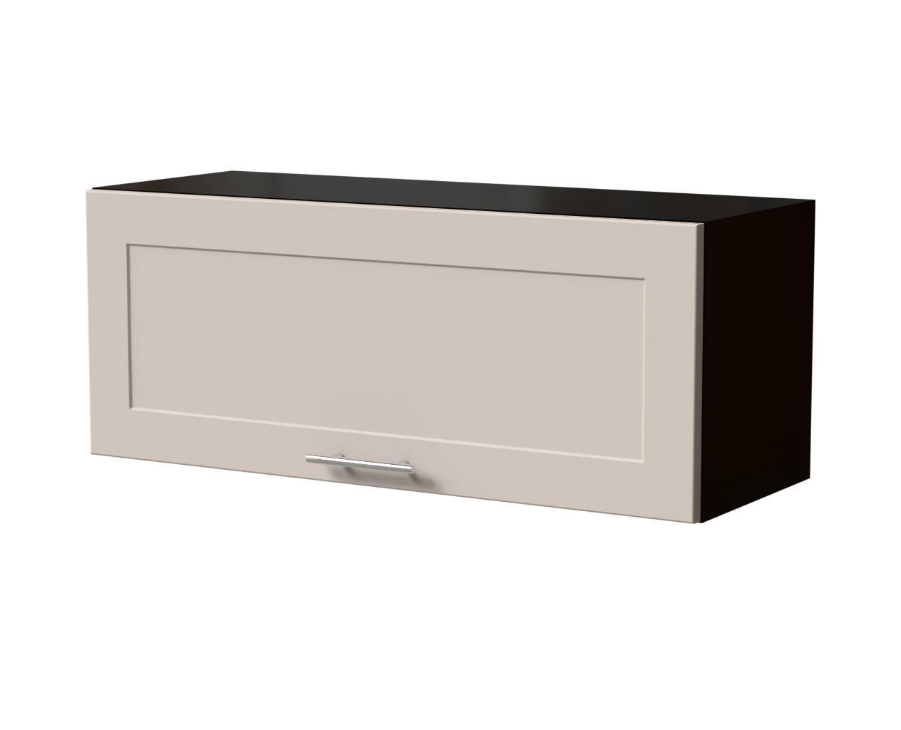 KLAPPHÄNGESCHRANK Oslo W4B/90 Schwarz / Kaschmir Matt 90 / 32,5 / 36cm - Blum Aventos - Kaschmir/Schwarz, Holz/Holzwerkstoff (90/36/32.5cm) - Feldmann-Wohnen
