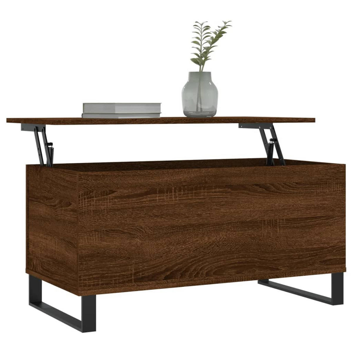COUCHTISCH Braun Eichen-Optik 90x44,5x45 cm Holzwerkstoff - Braun, Holzwerkstoff (90/44.5/45cm) - furnicato