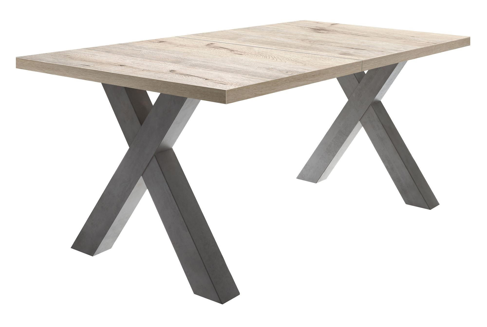 ESSTISCH ausziehbar Eike 3 140 x 90 x 75 Esszimmertisch Graphit/Sandeiche - Naturfarben, Holz (140/90/75cm) - 58aufmkessel