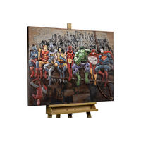 METALLBILD Bunt 100/75 cm - Multicolor, Metall (5.42/75cm) - KUNSTLOFT