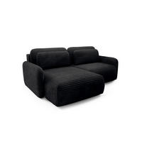 ECKSOFA Simone Mit Schlaffunktion - Schwarz, Holzwerkstoff/Textil (240/165cm) - Fun Möbel