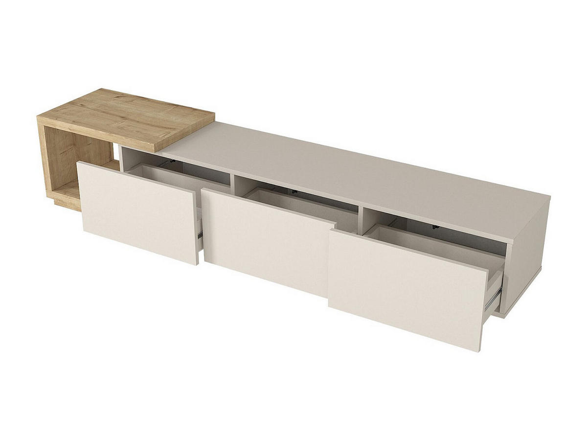 TV-BOARD - 200 cm x 40 cm - holz - beige, naturfarben hell Dukian - Beige/Naturfarben, Holz (200/40/40cm) - Vente-Unique