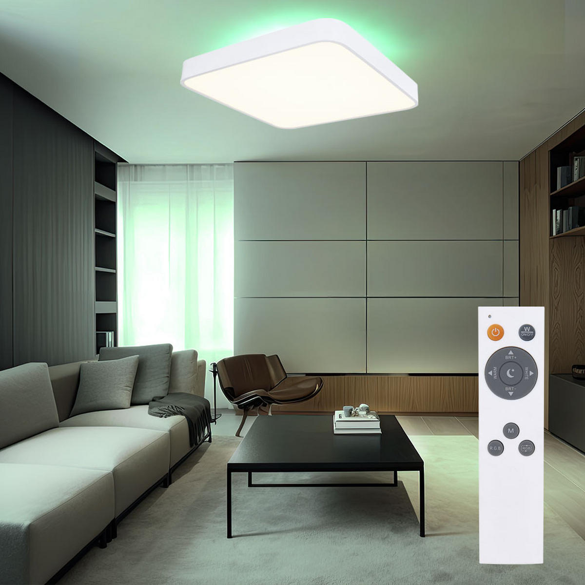 LED DECKENLEUCHTE Leanara Weiß Metall - Weiß, Metall (73/73/10.5cm)