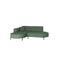 ECKSOFA Valencia Xs - Grün, Holzwerkstoff/Textil (236/165cm) - Fun Möbel