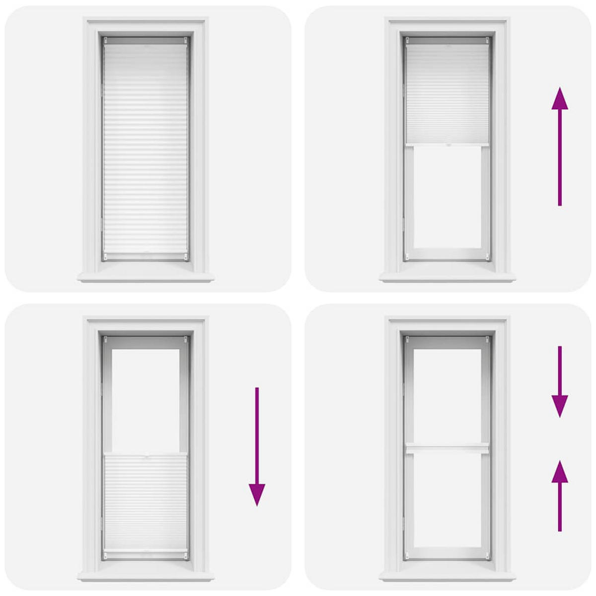 PLISSEE Verdunkelung 40/100 cm aus Kreppstoff Weiß - Weiß, Textil (40/100cm) - vidaXL