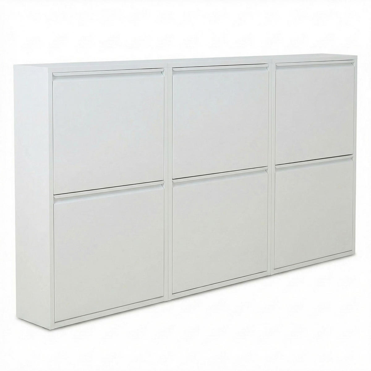 SCHUHSCHRANK Pisa Weiß 150/16/73 cm - Weiß, Metall (150/73/16cm) - ebuy24