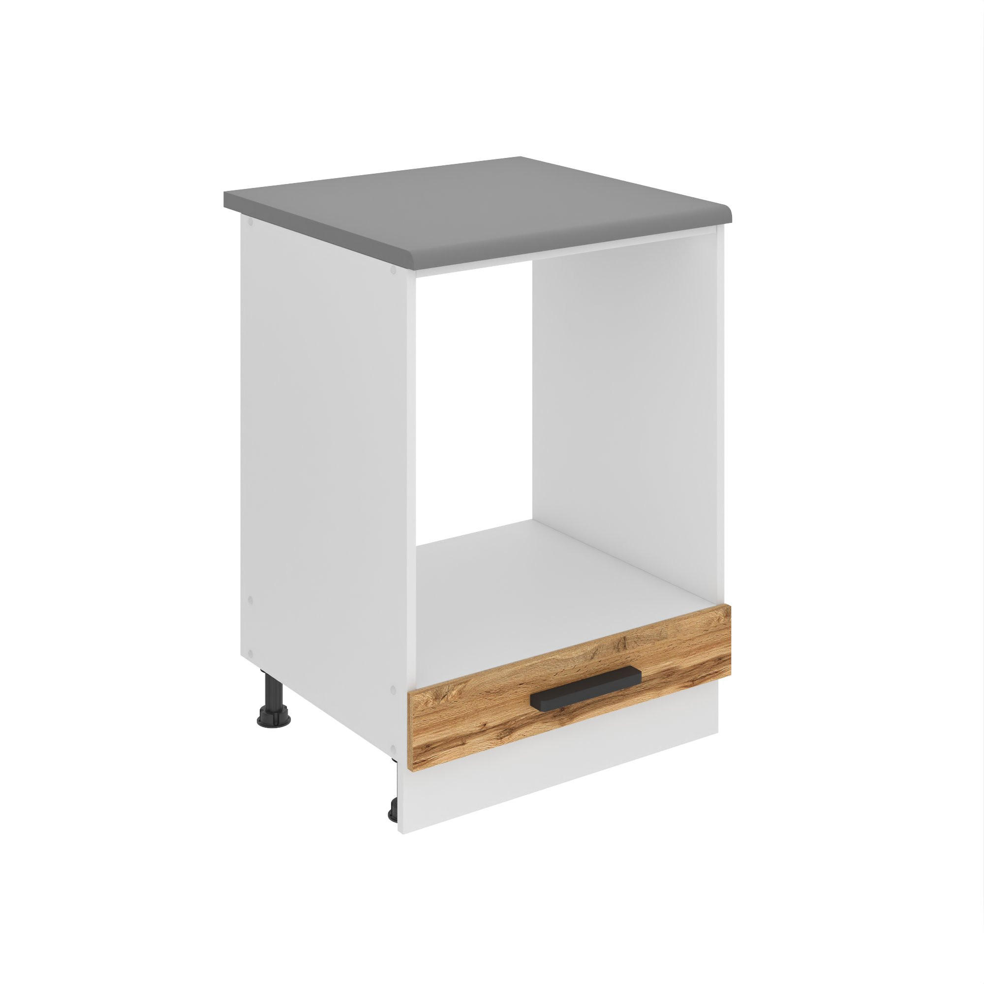 KÜCHENUNTERSCHRANK 60 cm, SDP, mit Arbeitsplatte, ohne Tür, mit Schubladen, Wotan-Eiche - Braun, Holz (60/85/51.6cm) - B BELINI GROUP