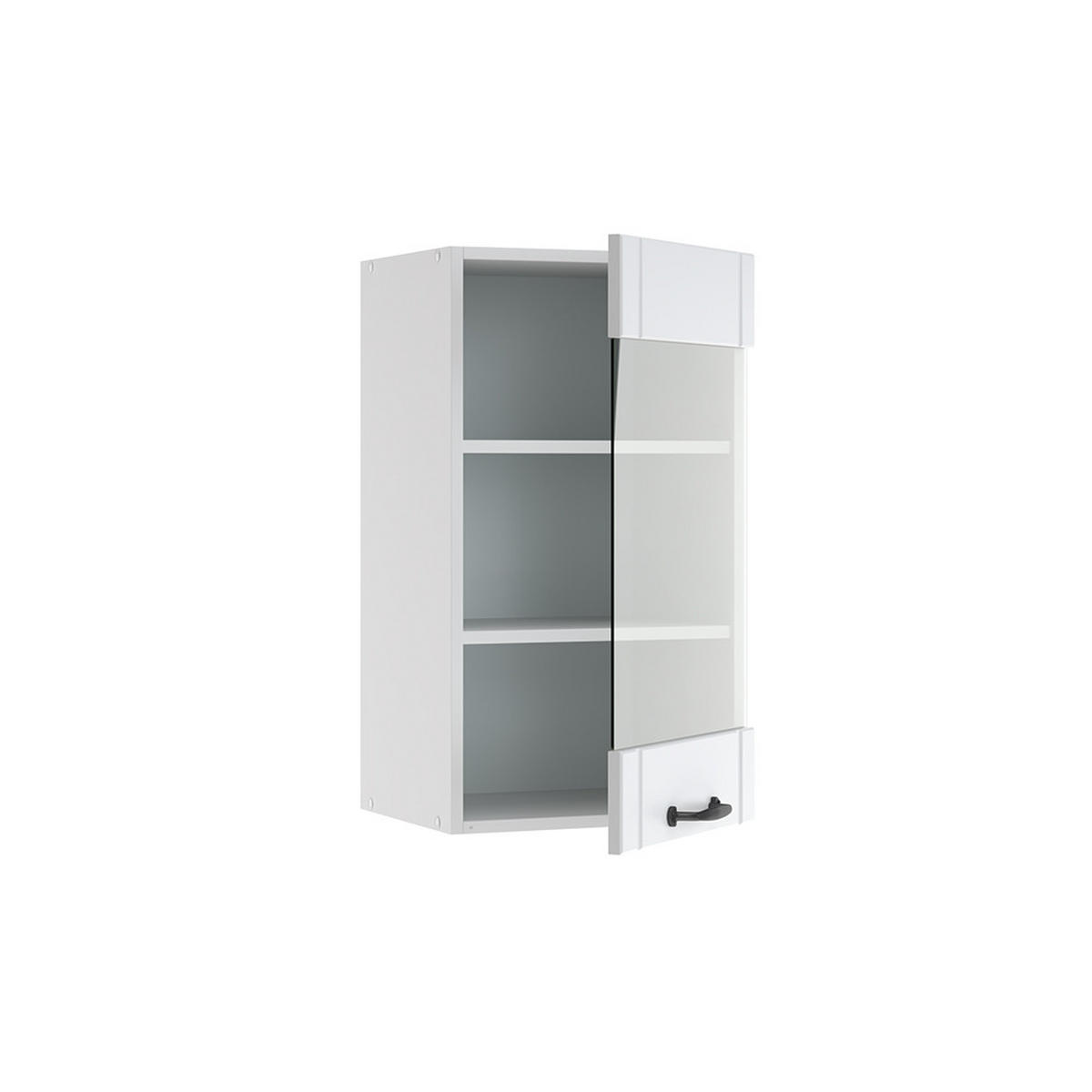 KÜCHENGLASSCHRANK Fame-Line Weiß Landhaus 40 cm - Weiß, Holzwerkstoff (40/72/34.1cm) - Vicco