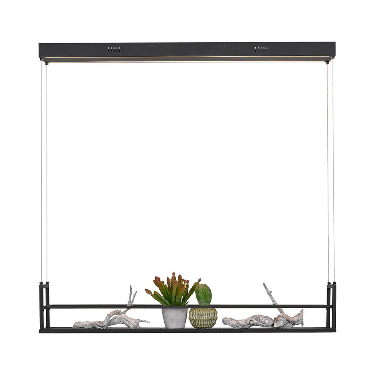 PENDELLEUCHTE SONTURA Metall Schwarz, LED, Memory - Schwarz, Metall (103.6/17.1/120cm)