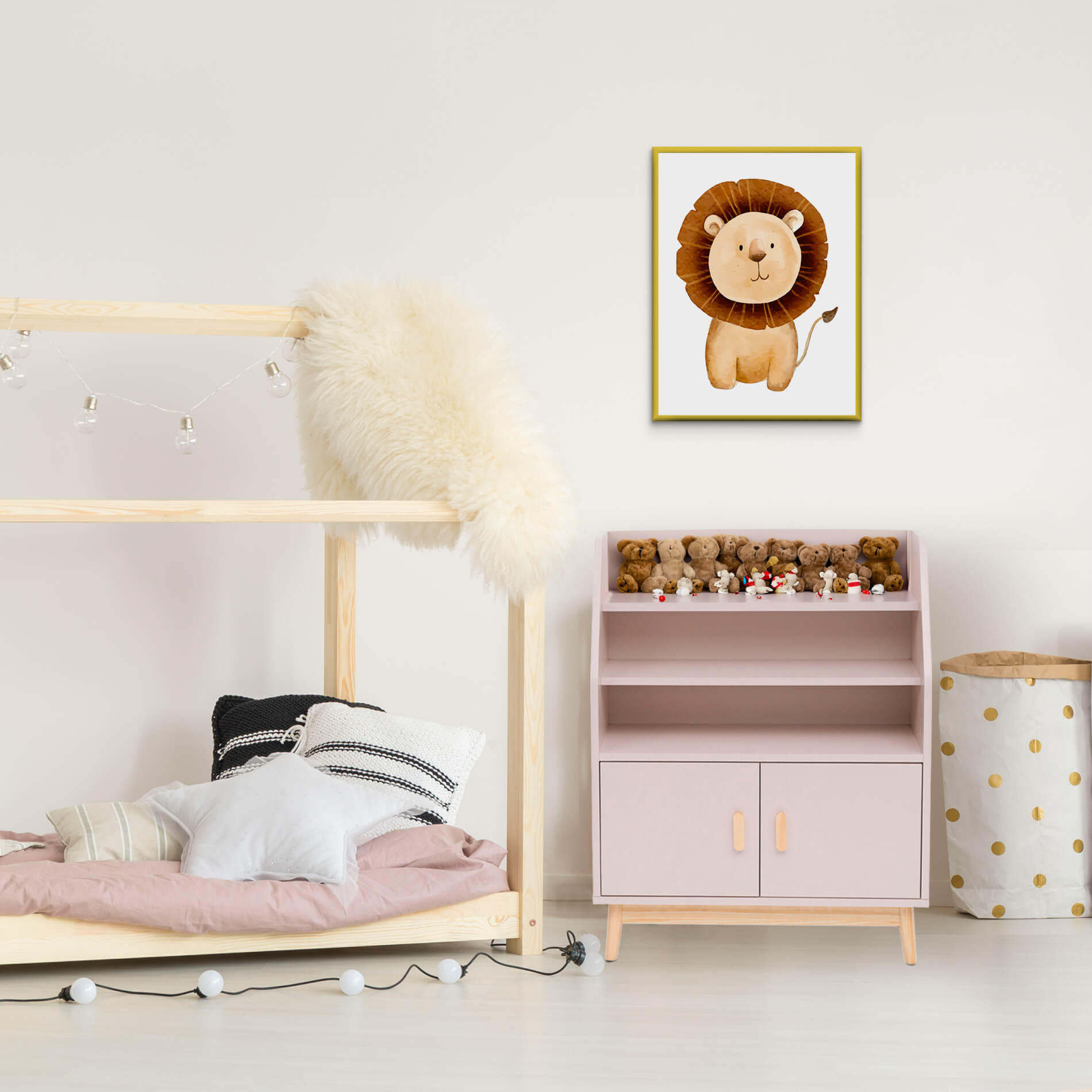 KINDERREGAL Rosa 33/80/100 cm - Pink, Holzwerkstoff (80/100/33cm) - Mobili Rebecca