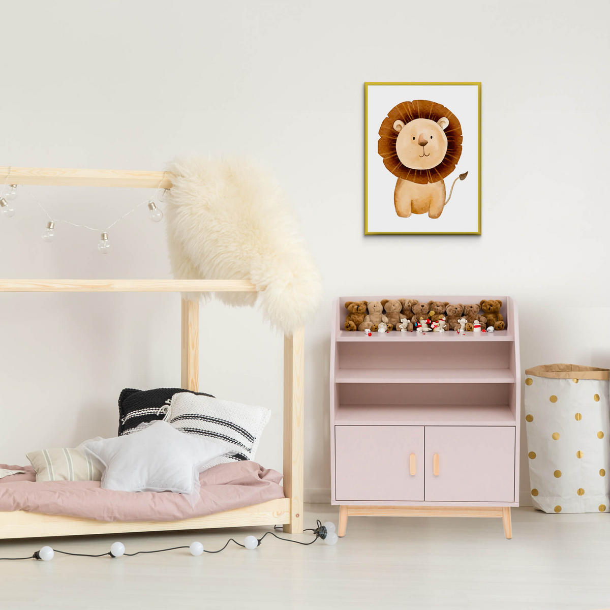 KINDERREGAL Rosa 33/80/100 cm - Pink, Holzwerkstoff (80/100/33cm) - Mobili Rebecca