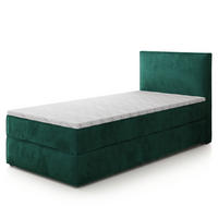 BOXBETT PELLIO 90x200 cm mit Matratze und Topper - Grün - Grün, Holz (90/200cm) - MASSENO