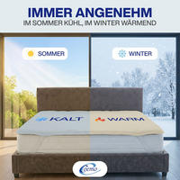 MATRATZENAUFLAGE aus reiner Lammwolle 90/200/2 cm - Beige, Naturmaterialien (90/200cm) - Coemo