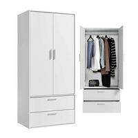 KLEIDERSCHRANK Der Kleiderheld - Weiß, Holzwerkstoff (80/180/51cm) - Mokebo