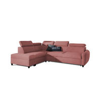 ECKSOFA Schlafsofa Anton In Esito - Rosa, Holzwerkstoff/Textil (265/205cm) - Fun Möbel