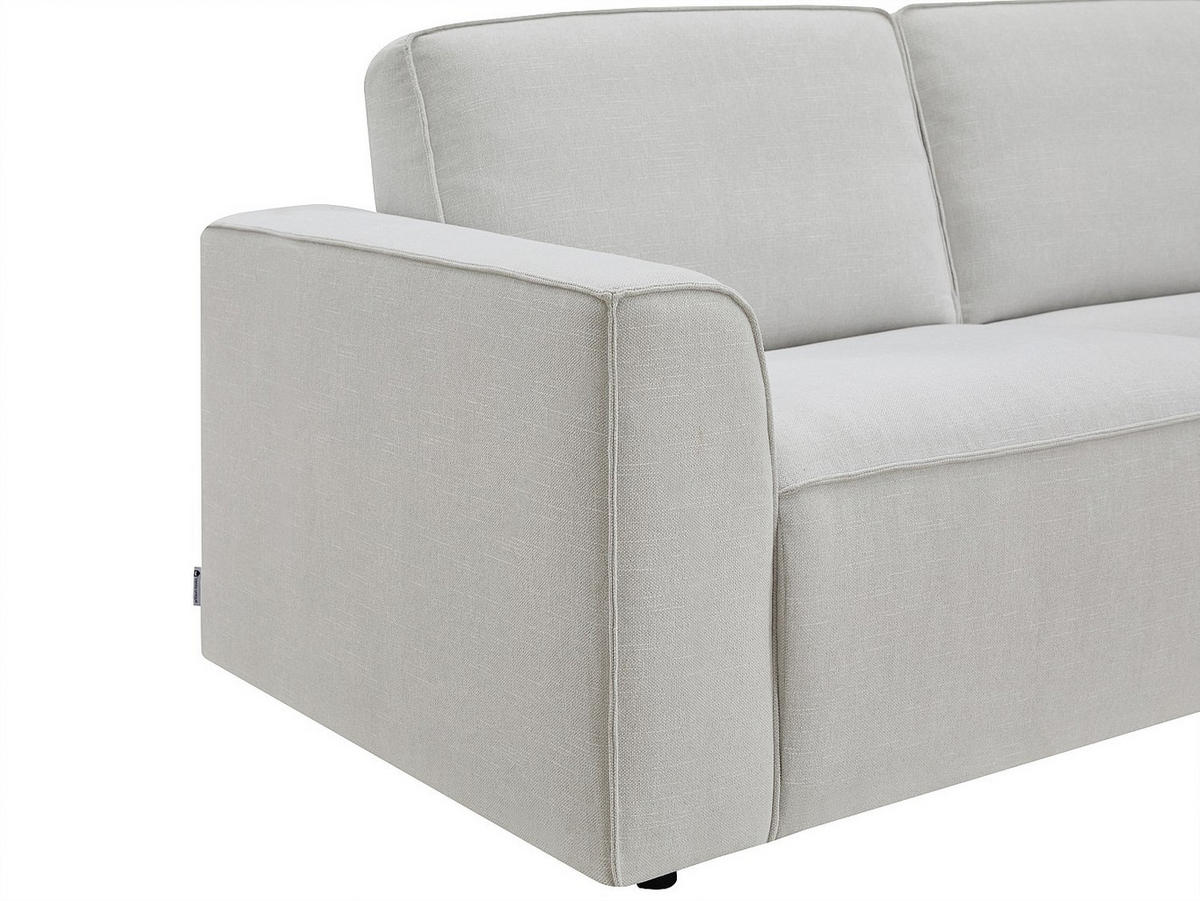 SCHLAFSOFA - 3 Personen - Stoff - Hellgrau - - Hellgrau, Textil (208/85/98cm) - Vente-Unique