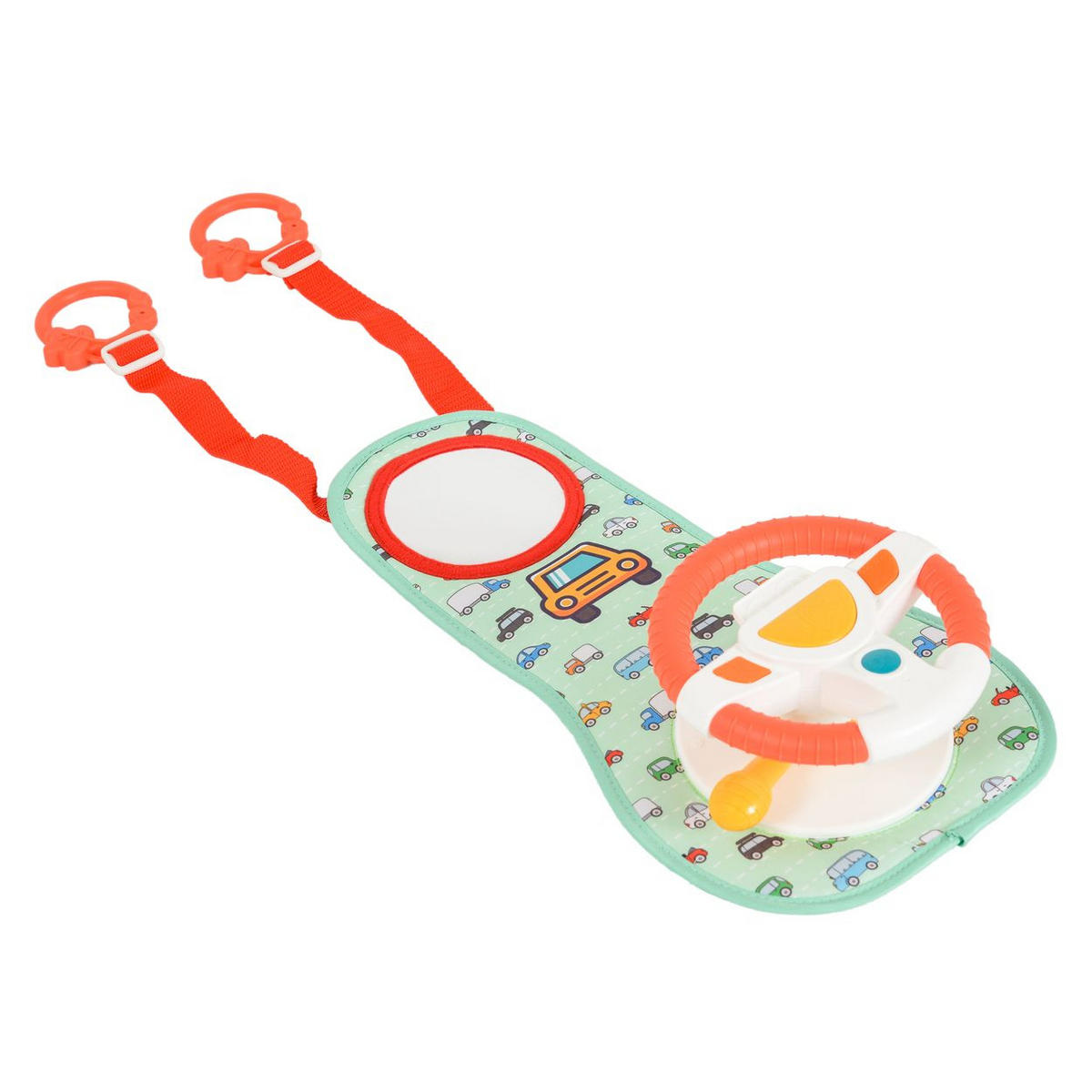 AUTOSPIELZEUG Kinderlenkrad HE0623 grün Lichter, Hupe, Autogeräusche, Spiegel, Schalthebel, Autositz - Grün, Kunststoff (18/11/21cm) - Moni