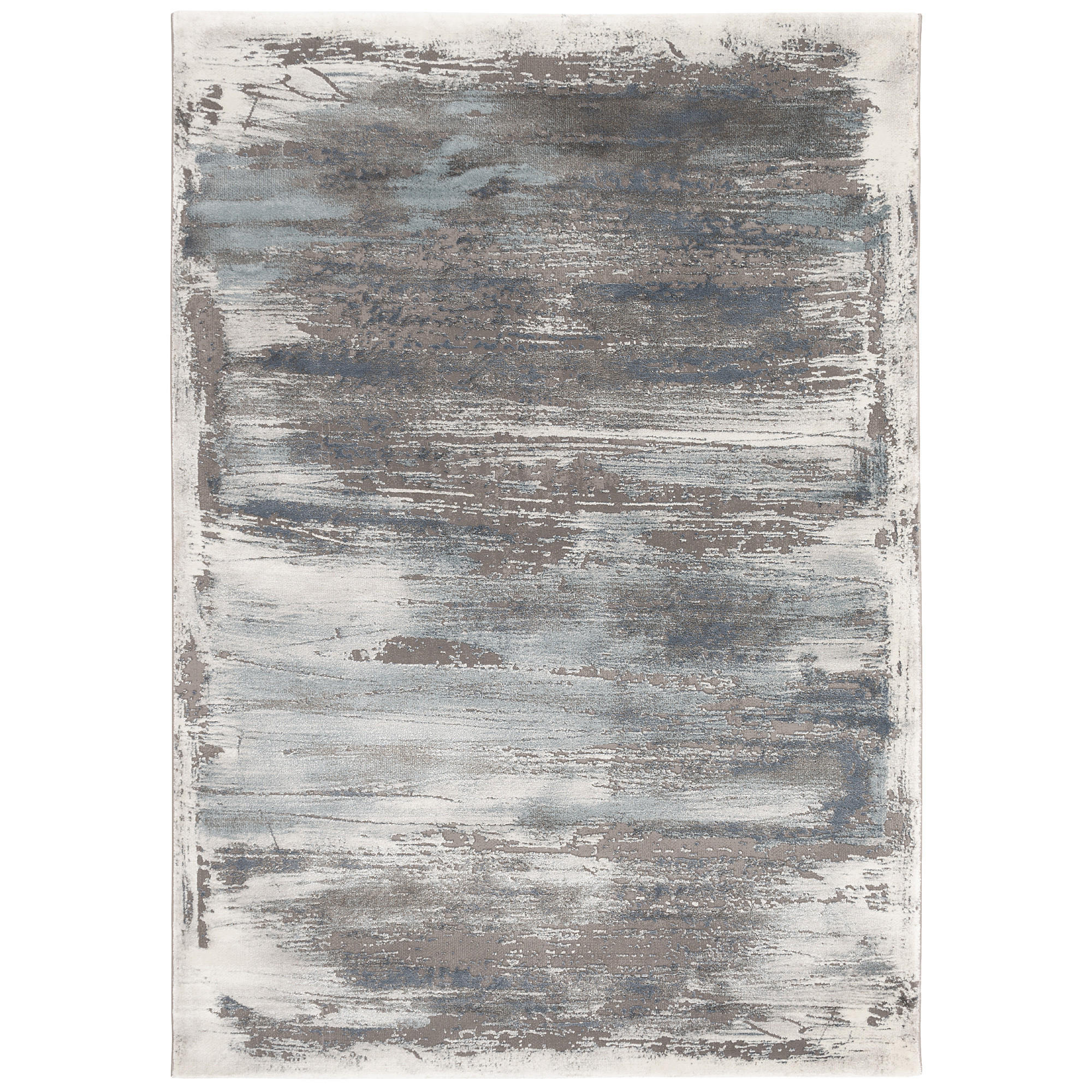 LUXUS DESIGNER TEPPICH CARRARA MIX VERLAUF - Blau/Grau, Textil (80/150cm) - Pergamon