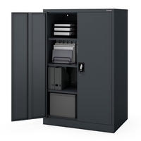 AKTENSCHRANK abschließbar KADO Flügeltüren 140x90x60cm Anthrazit - Anthrazit, Metall (90/140/60cm) - DELUKE