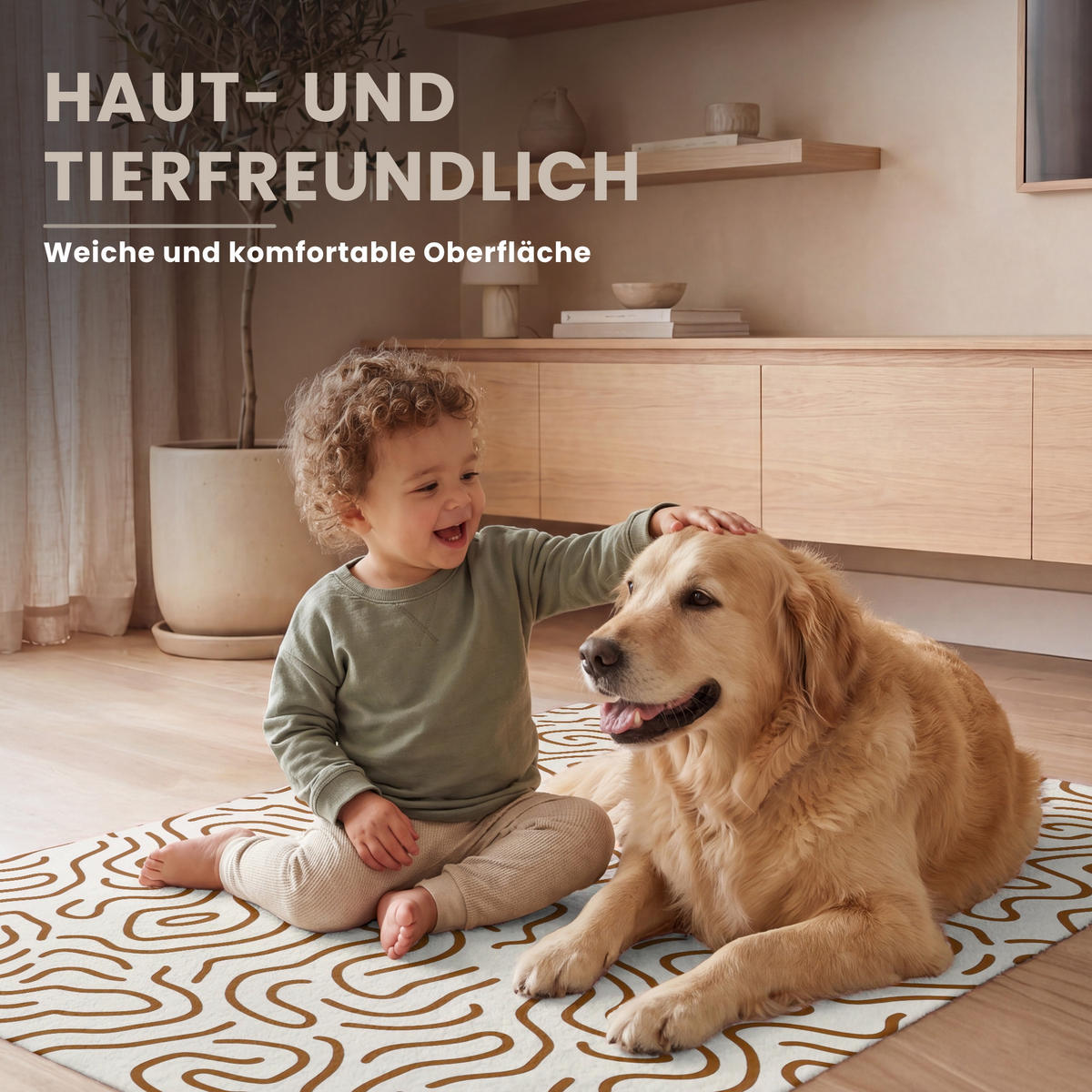 KOBERCE - Minimalistický - Vzor - Terakota - 80x120 cm - hnedá, textil/plast (80/0.4cm) - OnlyWow