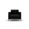 SESSEL Mamaia aus strukturiertem Stoff schwarz - Schwarz, Textil (92/75/87cm) - Micadoni