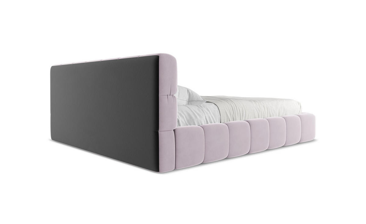 POLSTERBETT mit Bettkasten und Lattenrost 210x215 Grau - Taupe/Schwarz, Kunststoff/Textil (160/200cm) - Makamii