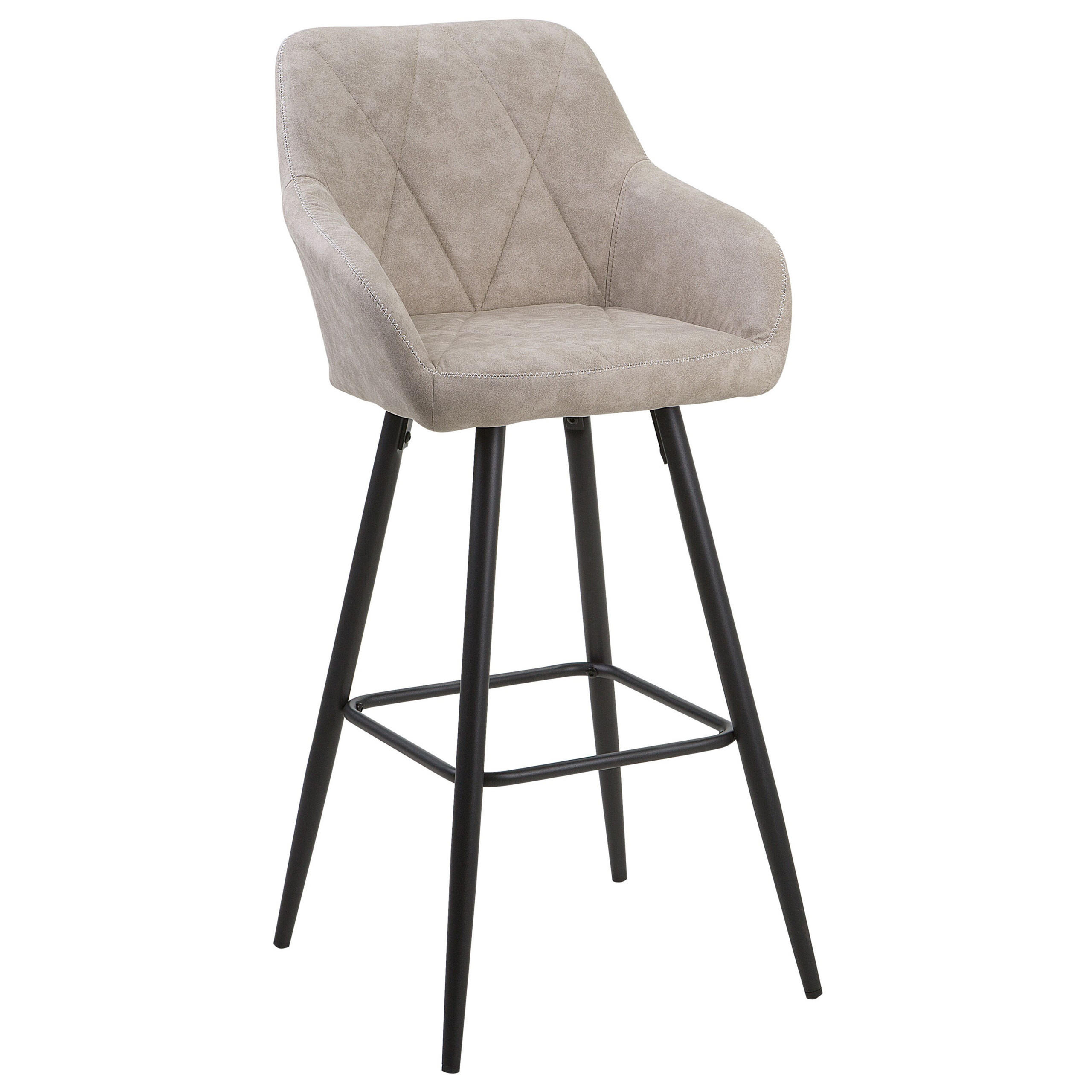 BARSTUHL 2er-Set Polsterbezug Beige Darien - Beige, Textil/Metall (44/104/41cm) - Beliani