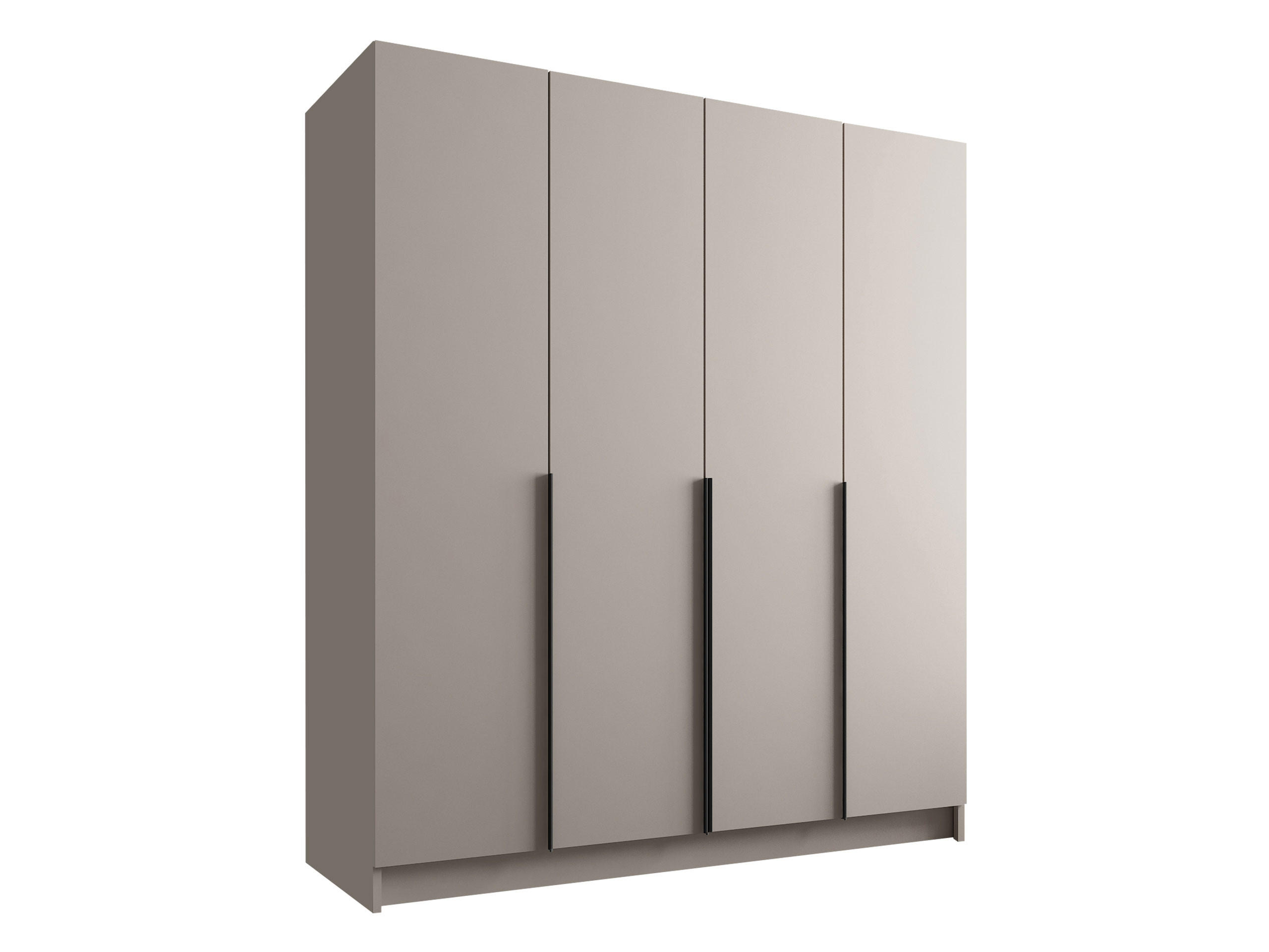 KLEIDERSCHRANK Santi I - Kaschmir/Schwarz, Holzwerkstoff/Metall (200/215/58cm) - MIRJAN24