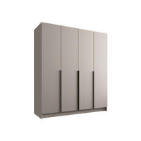KLEIDERSCHRANK Santi I - Kaschmir/Schwarz, Holzwerkstoff/Metall (200/215/58cm) - MIRJAN24
