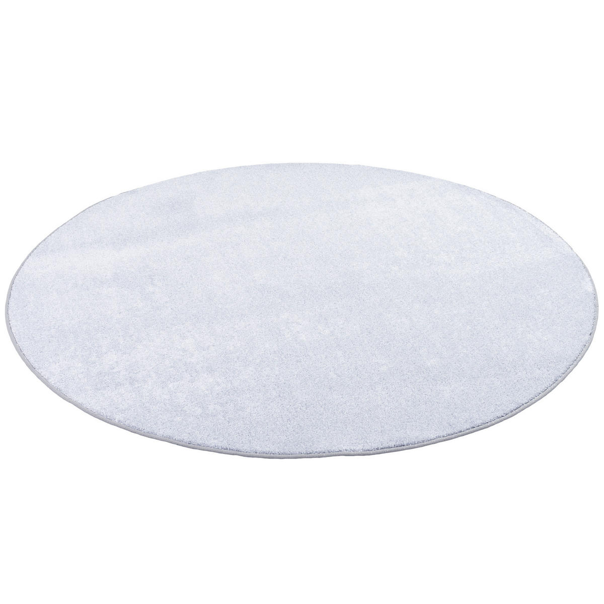 LUXUS SOFT VELOURS TEPPICH SHINE RUND - Silberfarben, Textil (100/100cm) - Snapstyle