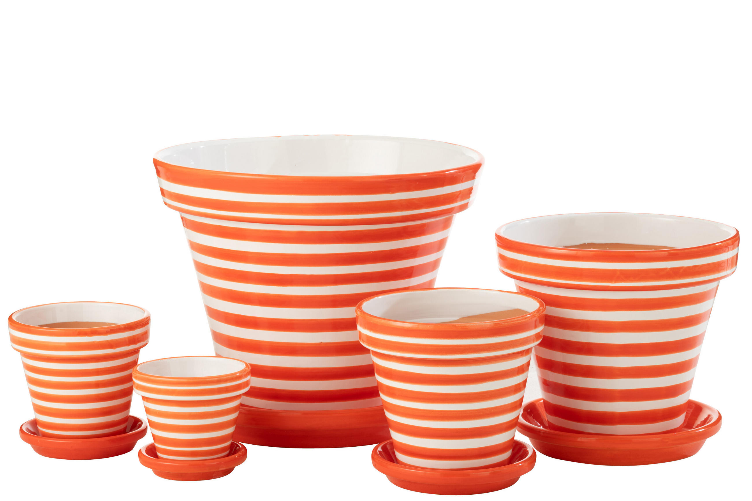 BLUMENTOPF GRANADA PATTERN - Töpferei - Orange - XL - Ø 50 cm - Multicolor, Keramik (50/40cm) - J-Line