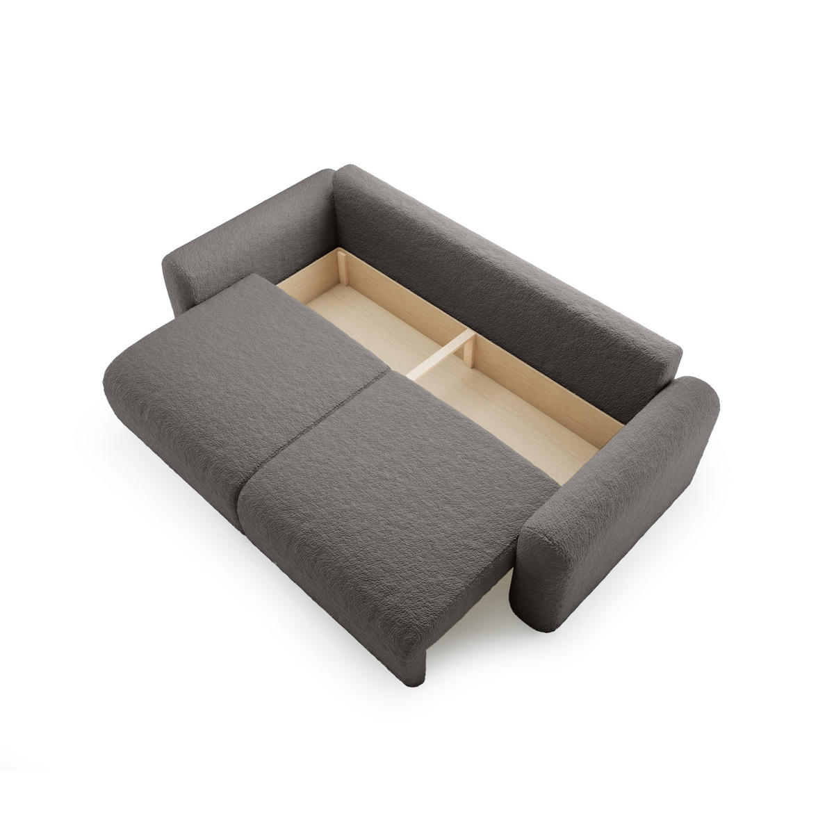SOFA mit Schlaffunktion Thekla, Grau - Grau, Textil (246/70/100cm) - Fedve
