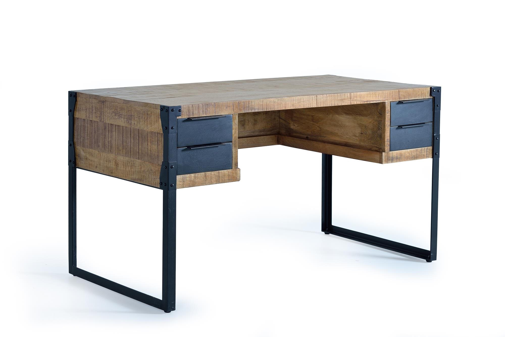 SCHREIBTISCH aus Mangoholz - Braun, Holz (135/70/76cm) - Giner y Colomer