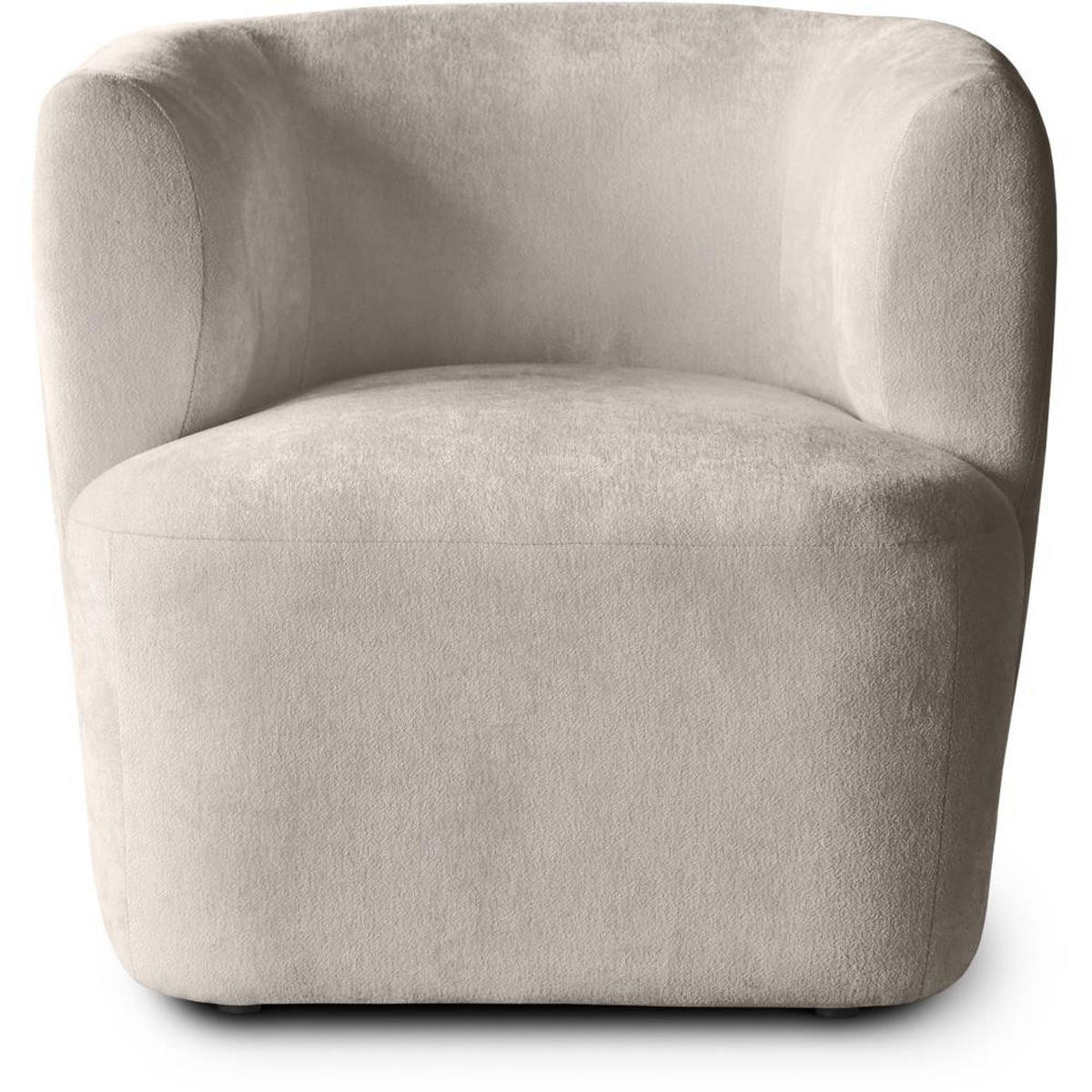 SESSEL Nori cappuccino velour - Schwarz/Cappuccino, Kunststoff/Textil (75/68/72cm) - Beautysofa