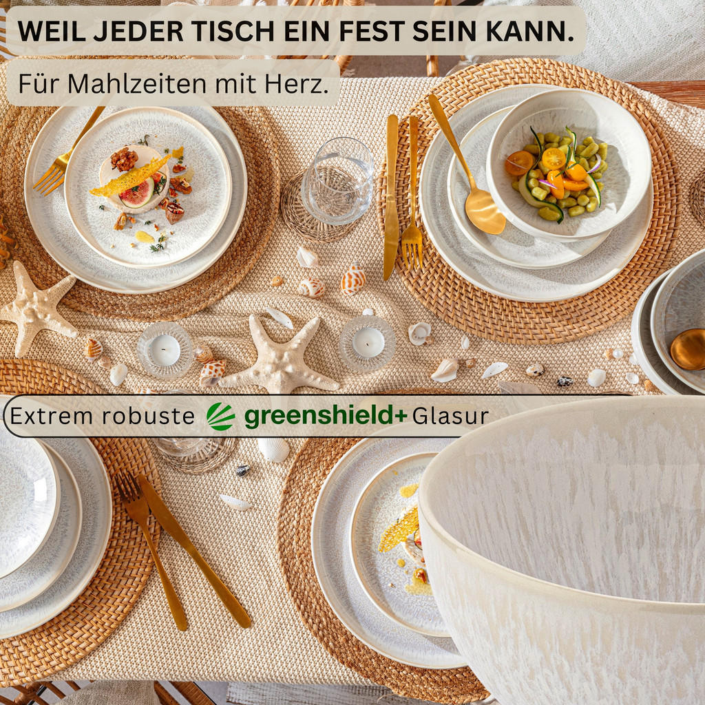 Thumbnail - Sänger Müslischalen, Creme, Stein, 4-teilig, Rund, 15x8x15 cm, Essen & Trinken, Geschirr, Schalen & Schüsseln, Müslischa...