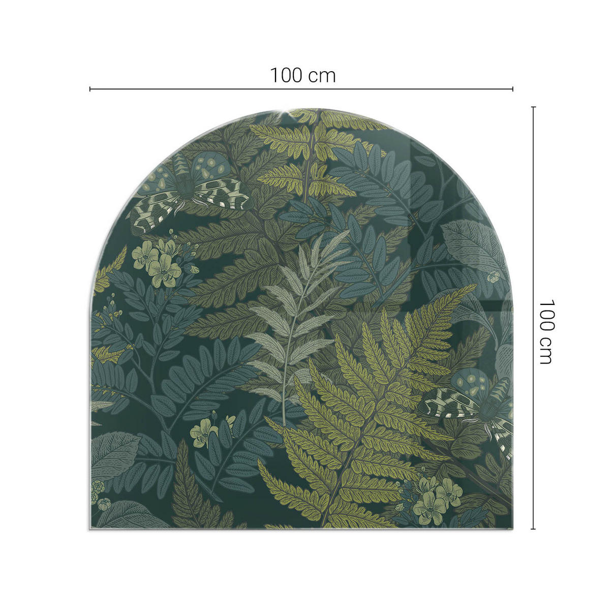 GLASPLATTE für Kamin 100x100 cm - Grün, Glas (100/100/0.4cm) - TULUP