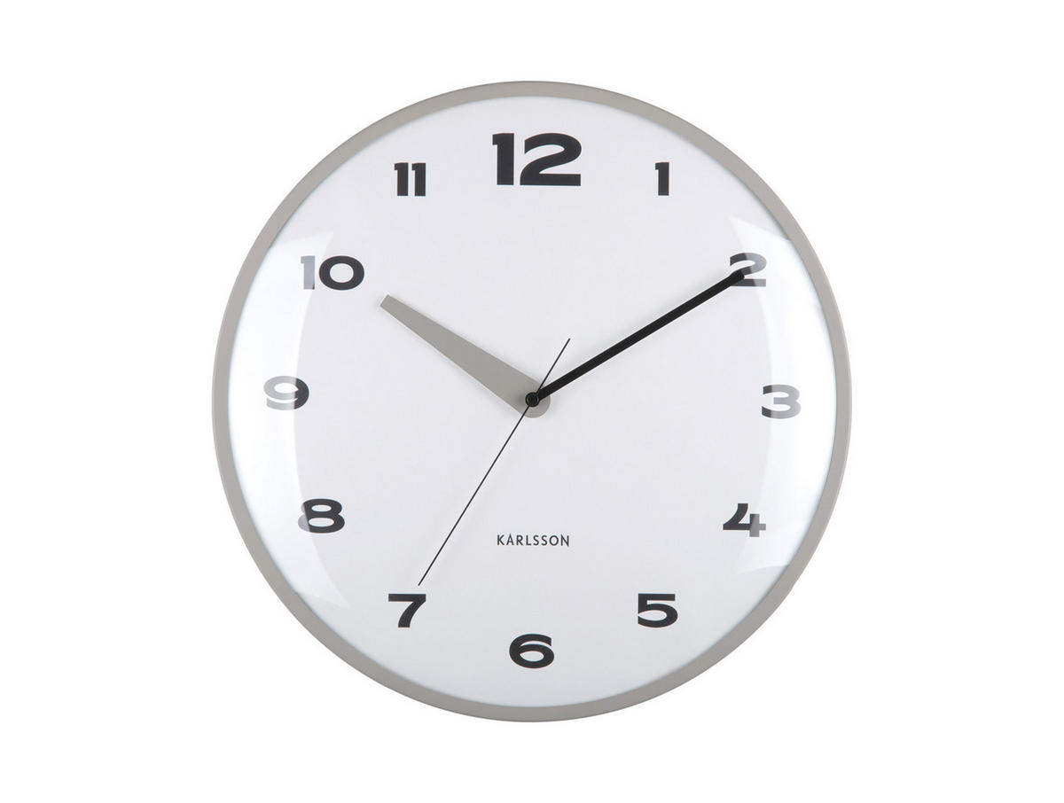 WANDUHR Brisk Dome Ø40 cm - Grau, Metall (40/1/40cm) - Karlsson