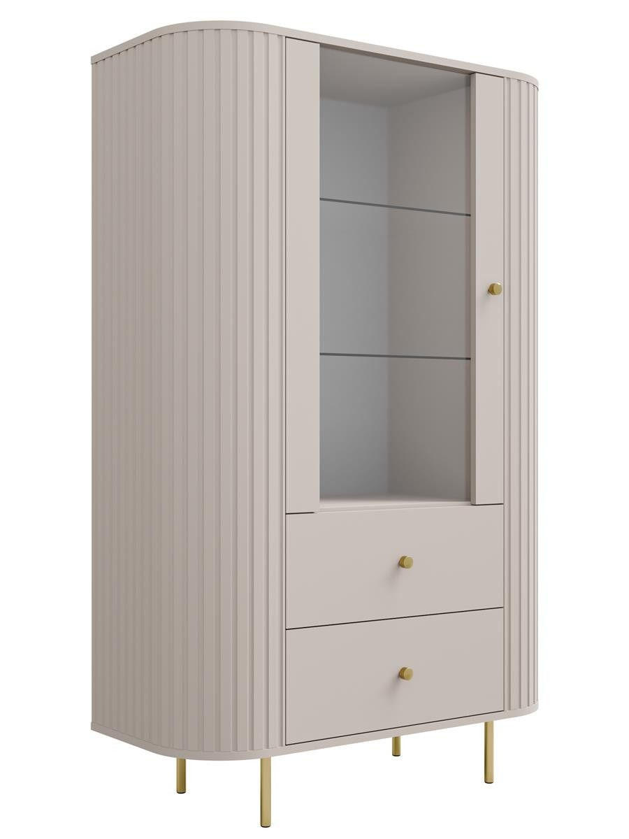 Compleo24 Vitrine Beige 97.4x155x42 cm