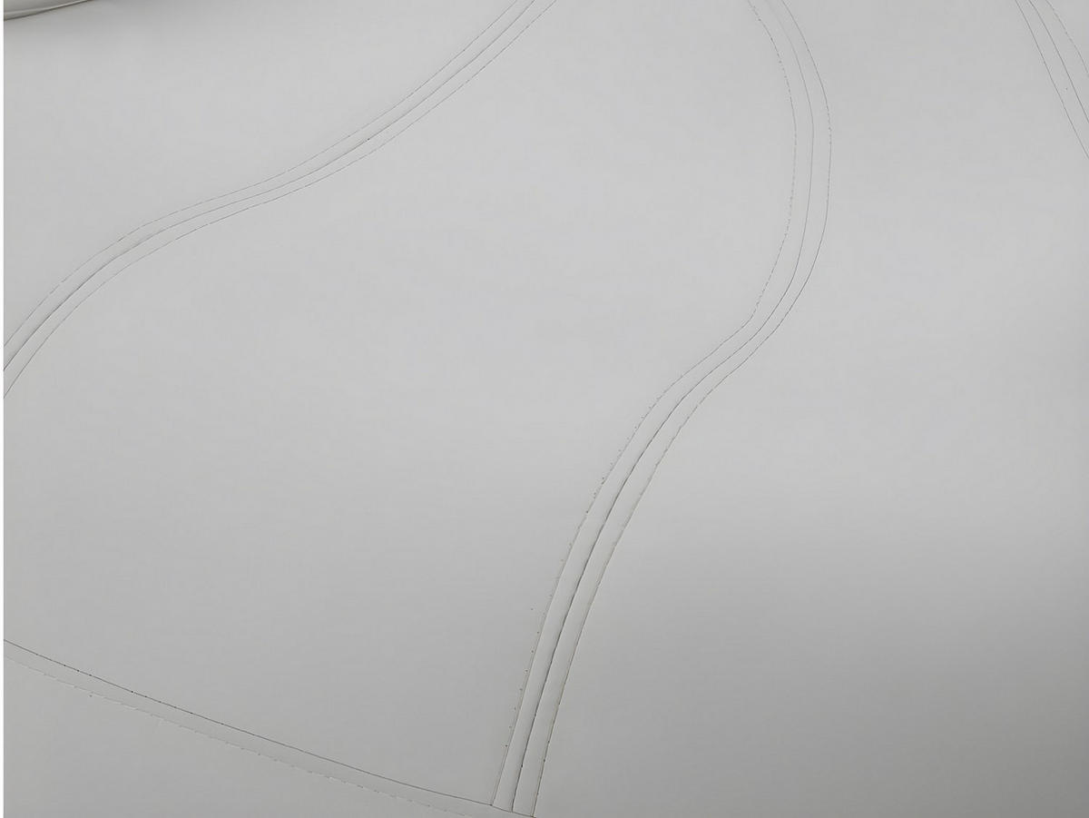 FINGERSESSEL drehbar - Kunstleder - Weiß - CATCHY - Weiß, Leder (82/89/78cm) - Vente-Unique