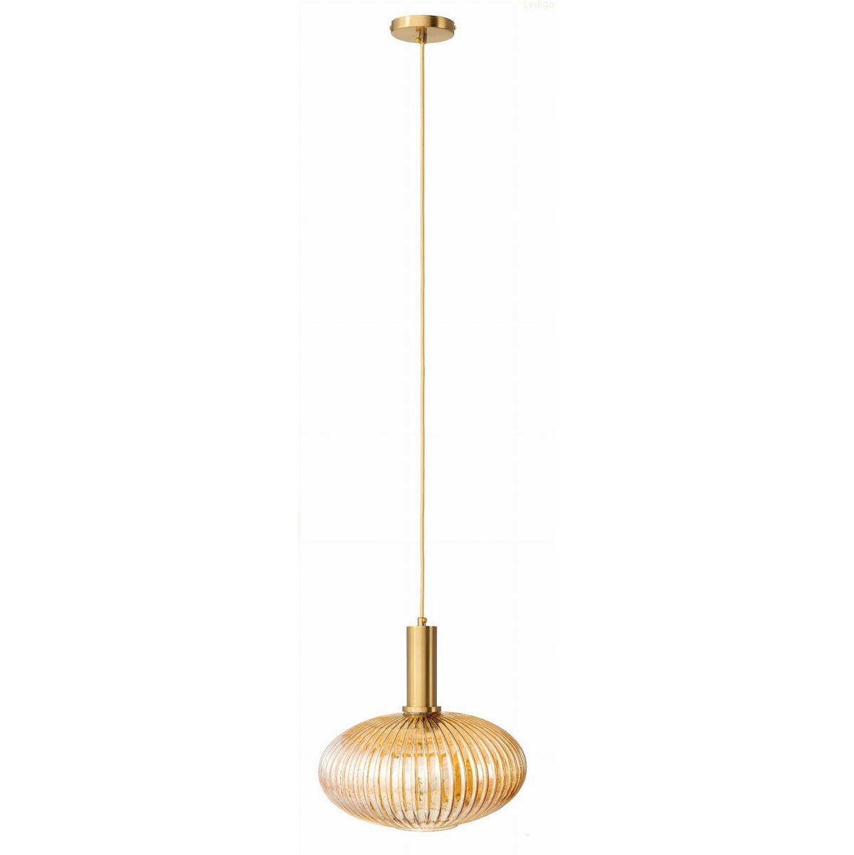PENDELLEUCHTE Paris - Goldfarben/Bernsteinfarben, Glas/Metall (30/30/125cm) - kiki design