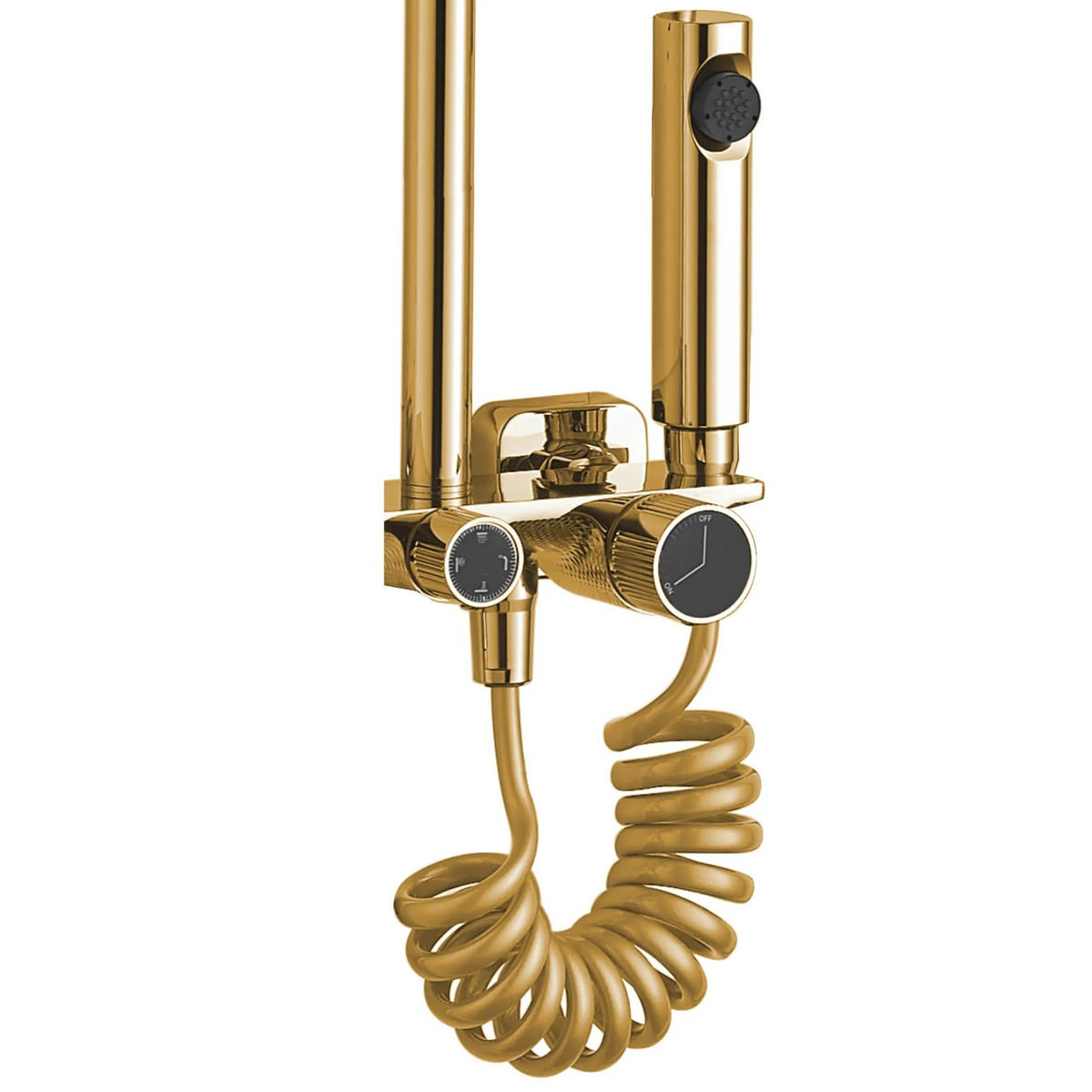 DUSCHGARNITUR Rea Helix Gold - Goldfarben, Metall (30/114.5/38cm) - REA