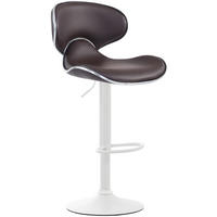 BARHOCKER Lederlook braun - Braun/Weiß, Textil/Metall (46/88/49cm) - CLP