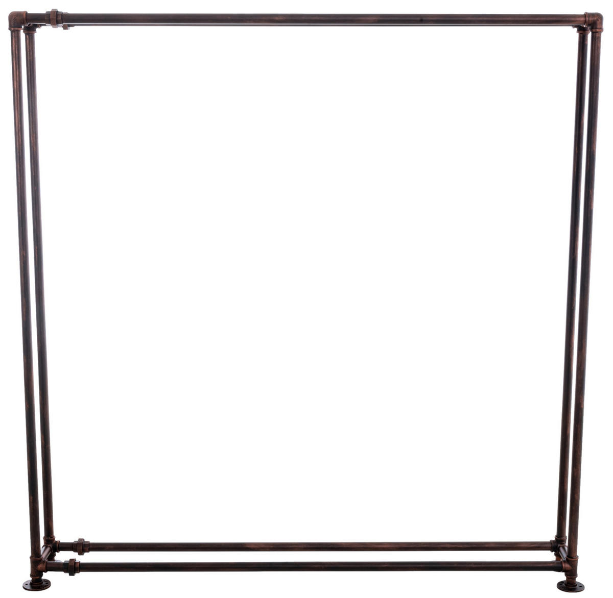 KAMINHOLZREGAL 178/25/178 cm Metall bronze - Bronzefarben, Metall (178/178/25cm) - CLP