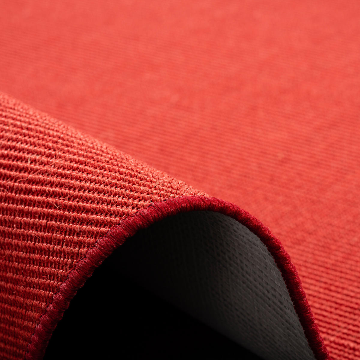 SISAL NATUR TEPPICH RUND - Rot, Textil (160/160cm) - Snapstyle