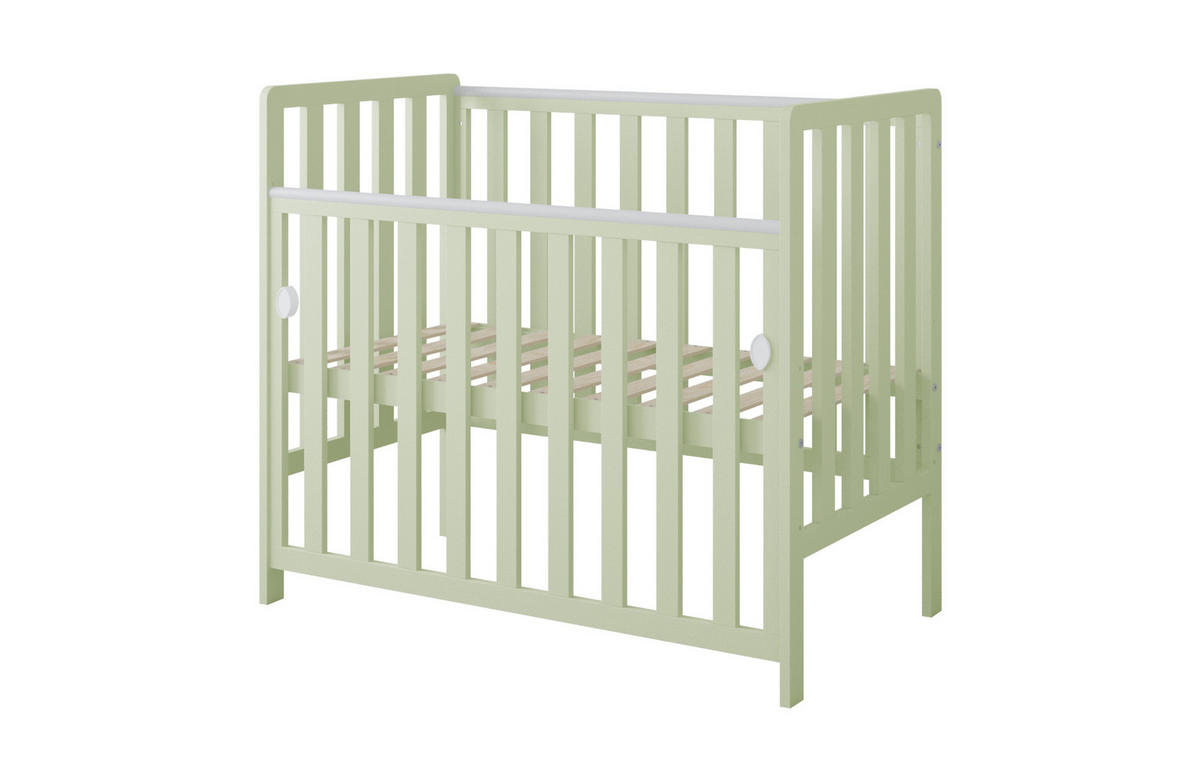 BEISTELLBETT Milo - Mintgrün, Holz (50/100cm) - kiki design