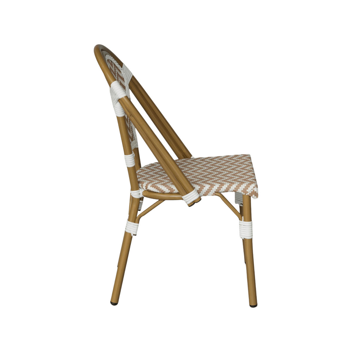 GARTENSTÜHLE Braun Weiß 46/57/85 cm 2er-Set - Braun, Metall (46/85/57cm) - Mobili Rebecca