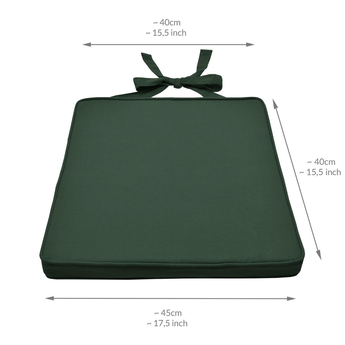 STUHLKISSEN Loft SK 45x40x5cm Dunkelgrün (6tlg) - Dunkelgrün, Textil (45/40/30cm) - Beautissu 