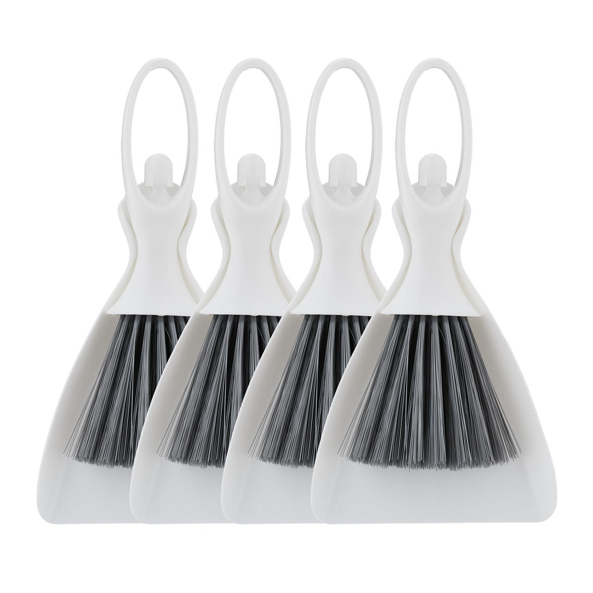 4XTISCHKEHRSET - Weiß, Kunststoff (13/4/25cm) - Relaxdays