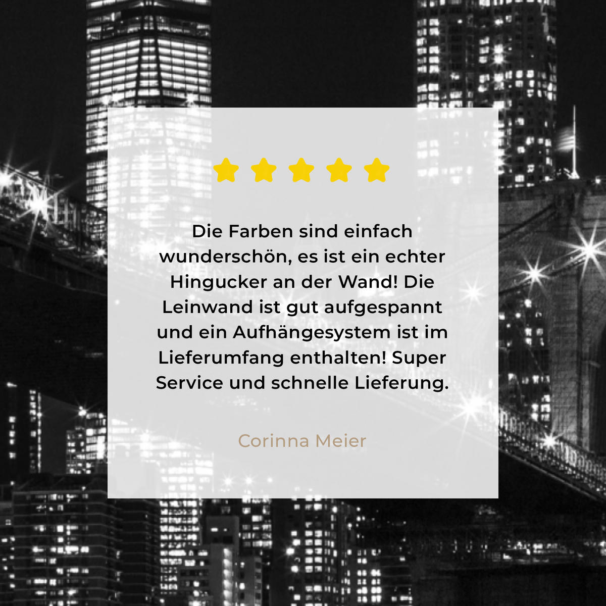 LEINWANDBILD New York - Brooklyn - Brücke 20x30 cm - Schwarz, Textil (20/30cm) - MuchoWow